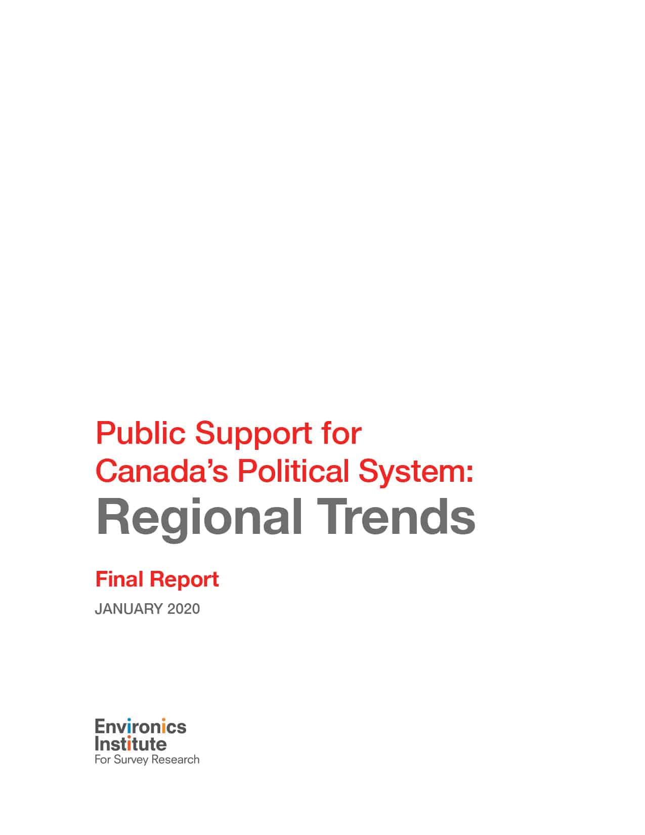 Cover page for the report 