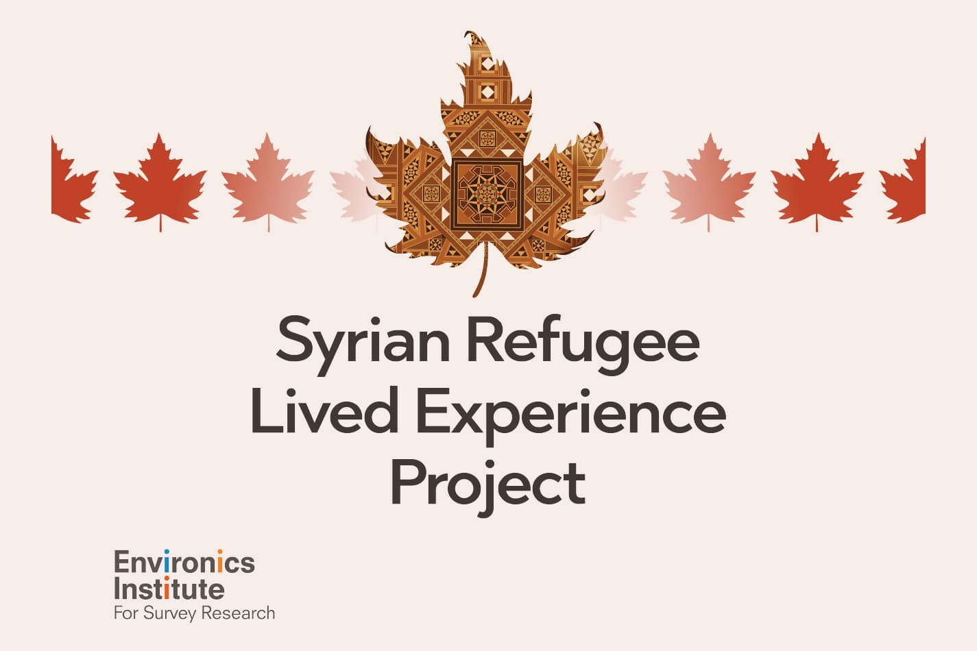 Image featuring a decorative maple leaf with geometric patterns above the text 