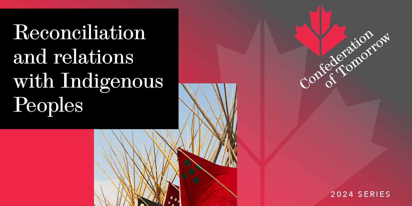 A group of kites with text highlights the importance of Reconciliation and Relations with Indigenous Peoples.